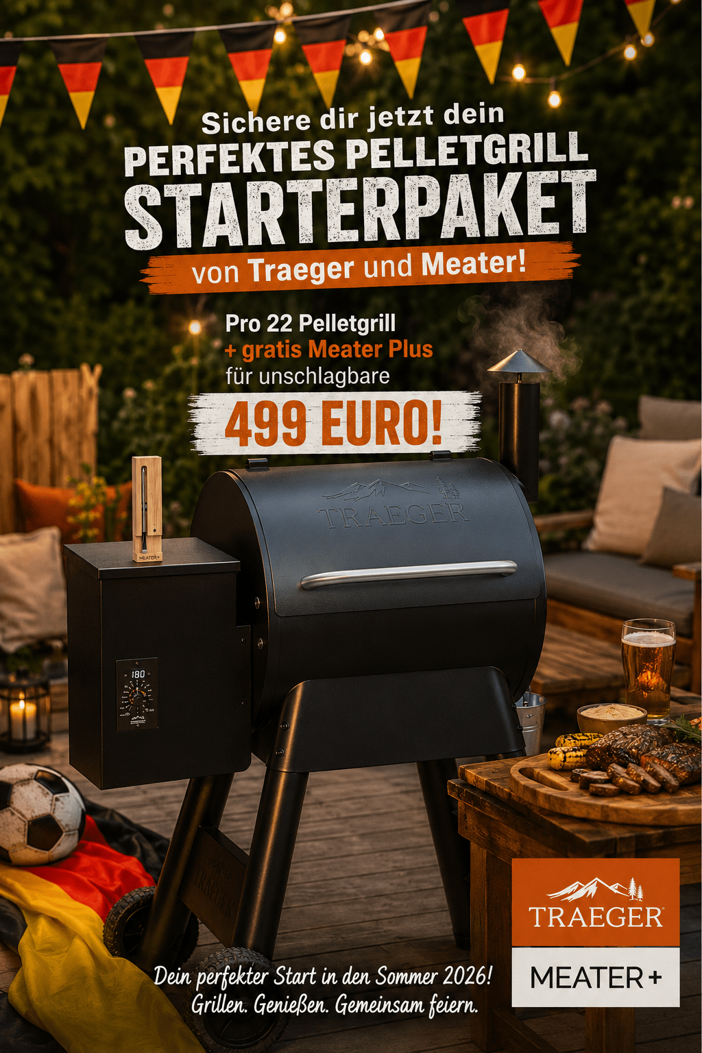 Traeger Pro 22 Pelletgrill + GRATIS Meater Plus Fleischthermometer - grillstarshop.comTraeger Pro 22 Pelletgrill + GRATIS Meater Plus FleischthermometerTraegergrillstarshop.com