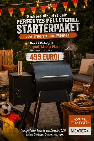 Traeger Pro 22 Pelletgrill + GRATIS Meater Plus Fleischthermometer - grillstarshop.comTraeger Pro 22 Pelletgrill + GRATIS Meater Plus FleischthermometerTraegergrillstarshop.com