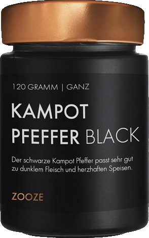 Zooze Kampot Pfeffer Schwarz, 120g - grillstarshop.comZooze Kampot Pfeffer Schwarz, 120gZoozegrillstarshop.com